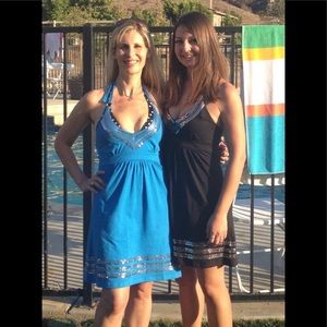 Victoria’s Secret bra top blue halter dress